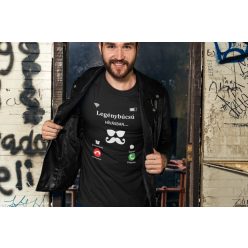 Legénybúcsú hívásban fekete póló