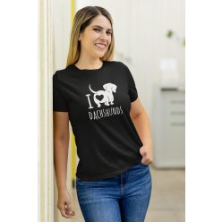 Szeretem a tacskókat fekete póló