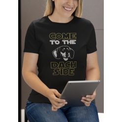 Gyere át a tacskó oldalra fekete póló