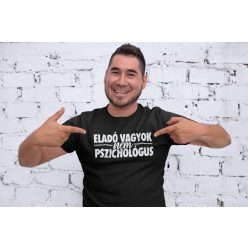Eladó vagyok nem pszichológus fekete póló