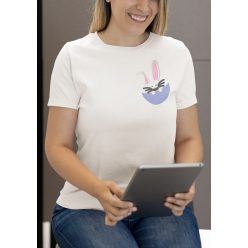 Nyuszi zsebes fehér póló