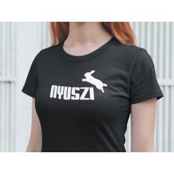 NYUSZI fekete póló