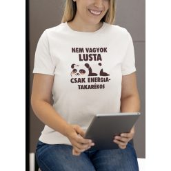Nem vagyok lusta fehér póló