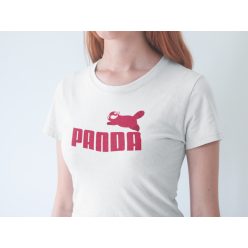 Panda puma logóval fehér póló