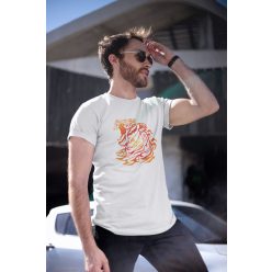 Tigris mintás fehér póló