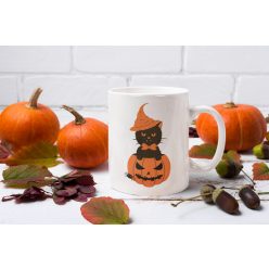 Halloweeni cicás bögre