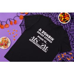 A zombik agyat esznek fekete póló