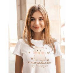 Az élet sokkal szebb egy hörcsöggel fehér póló