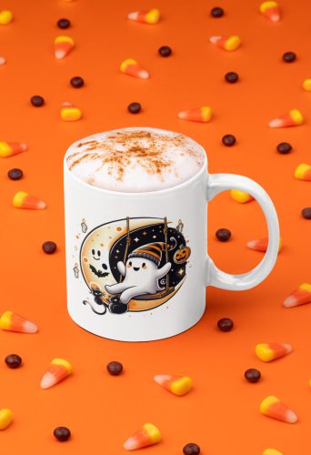 Halloweeni szellemes bögre