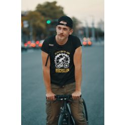 Az élet sokkal jobb biciklin fekete póló