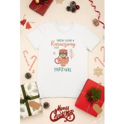 Yorki karácsony fehér póló