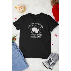 Karácsonyi alvós fekete póló