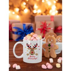 Boldog Karácsonyt szarvasos bögre