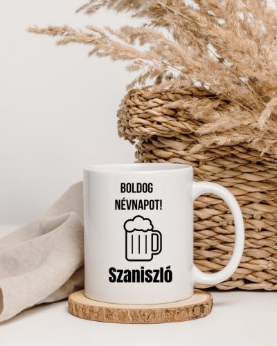 Boldog Névnapot Szaniszló bögre