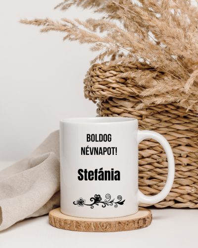 Boldog Névnapot Stefánia bögre