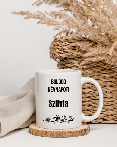 Boldog Névnapot Szilvia bögre