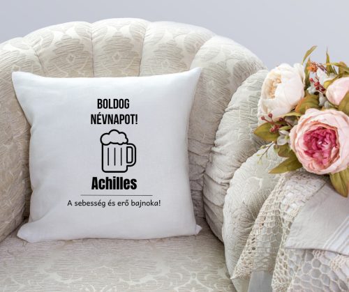 Boldog Névnapot Achilles párna
