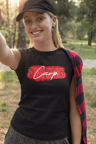 Carp Fishing női póló fekete