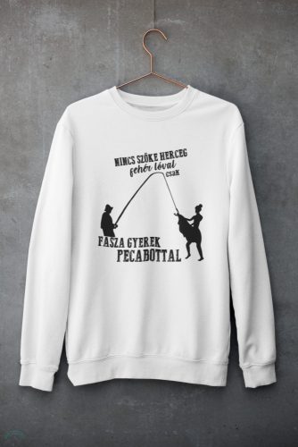 Nincs szőke herceg unisex pulóver fehér