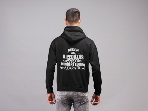 Ha ezt el tudod olvasni unisex kapucnis fekete pulóver