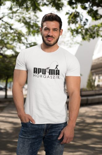 APUMA MA HORGÁSZIK férfi fehér póló