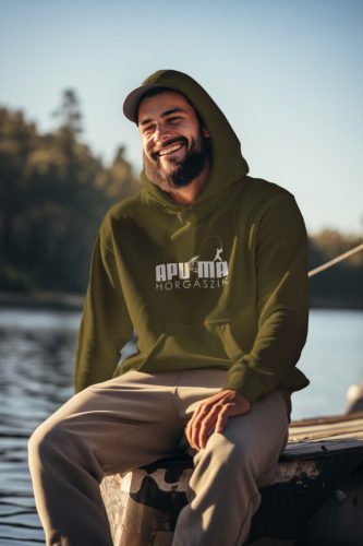 APUMA MA HORGÁSZIK unisex kapucnis military pulóver