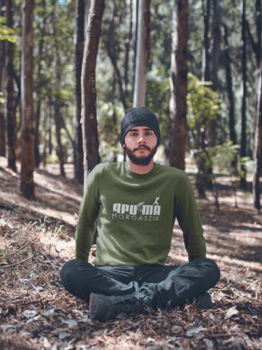APUMA MA HORGÁSZIK unisex pulóver military