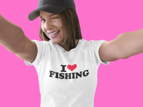 Love fishing női fehér póló