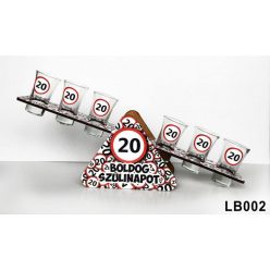 Libikóka 30 cm x 9,5 cm - 20 Boldog Szülinapot