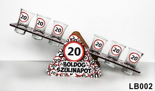 Libikóka 30 cm x 9,5 cm - 20 Boldog Szülinapot