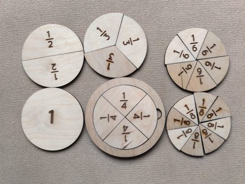 Törteket tanító fa körjáték.