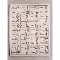 Magyar ábécés szókirakó fa puzzle
