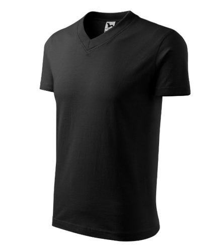 V-neck póló unisex fekete M