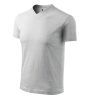 V-neck póló unisex világosszürke melírozott S