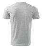 V-neck póló unisex világosszürke melírozott S