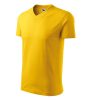 V-neck póló unisex sárga M