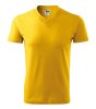 V-neck póló unisex sárga M