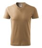 V-neck póló unisex homok S