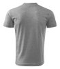 V-neck póló unisex sötétszürke melírozott S