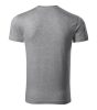 Slim Fit V-neck póló férfi sötétszürke melírozott S