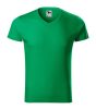 Slim Fit V-neck póló férfi fűzöld S