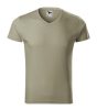 Slim Fit V-neck póló férfi világos khaki S