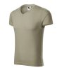 Slim Fit V-neck póló férfi világos khaki M