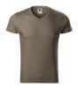 Slim Fit V-neck póló férfi army S