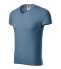 Slim Fit V-neck póló férfi farmerkék L