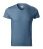 Slim Fit V-neck póló férfi farmerkék L