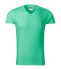 Slim Fit V-neck póló férfi menta S