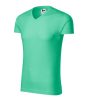 Slim Fit V-neck póló férfi menta M