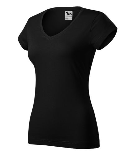 Fit V-neck póló női fekete XS