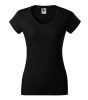 Fit V-neck póló női fekete XS